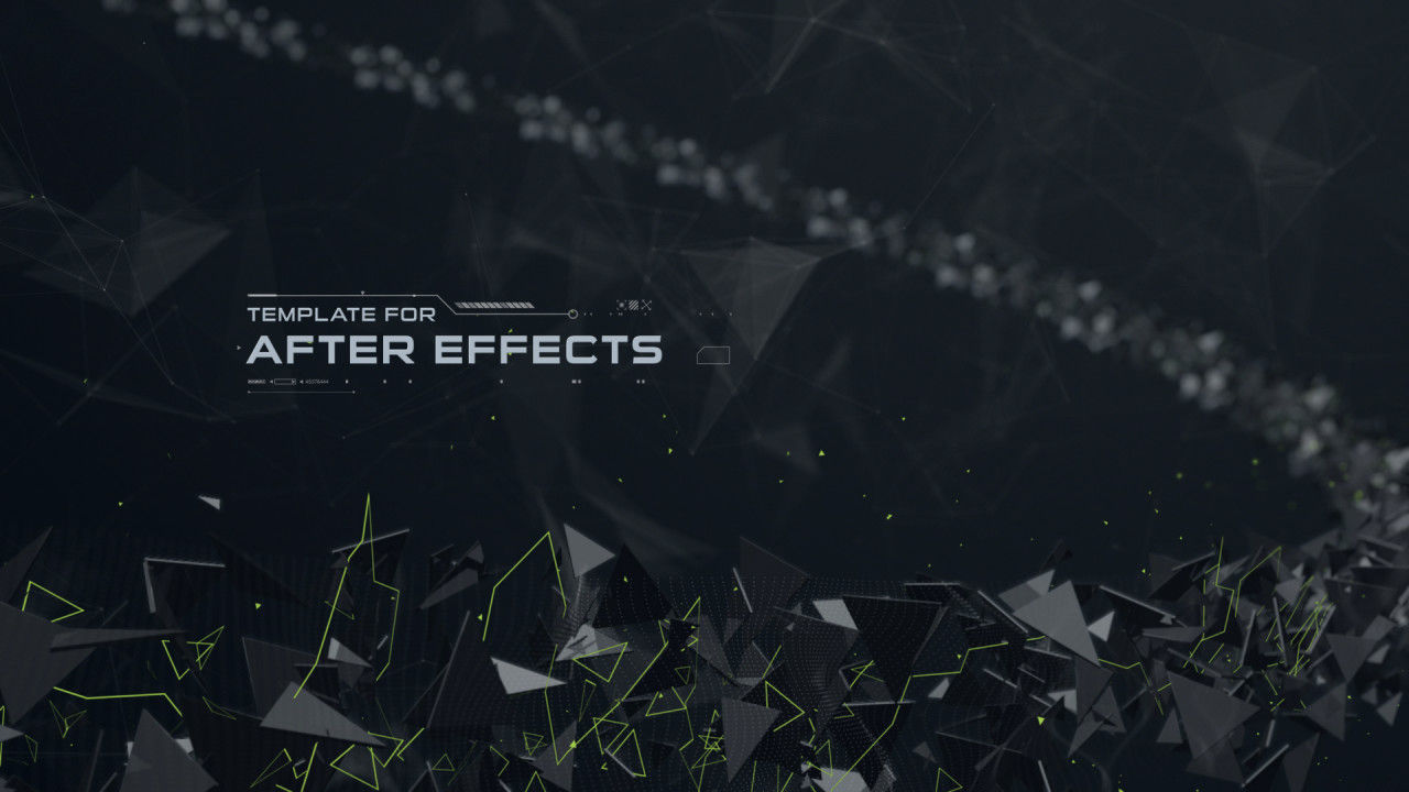 3个未来派元素抽象空间电影字幕素材库精选AE模板