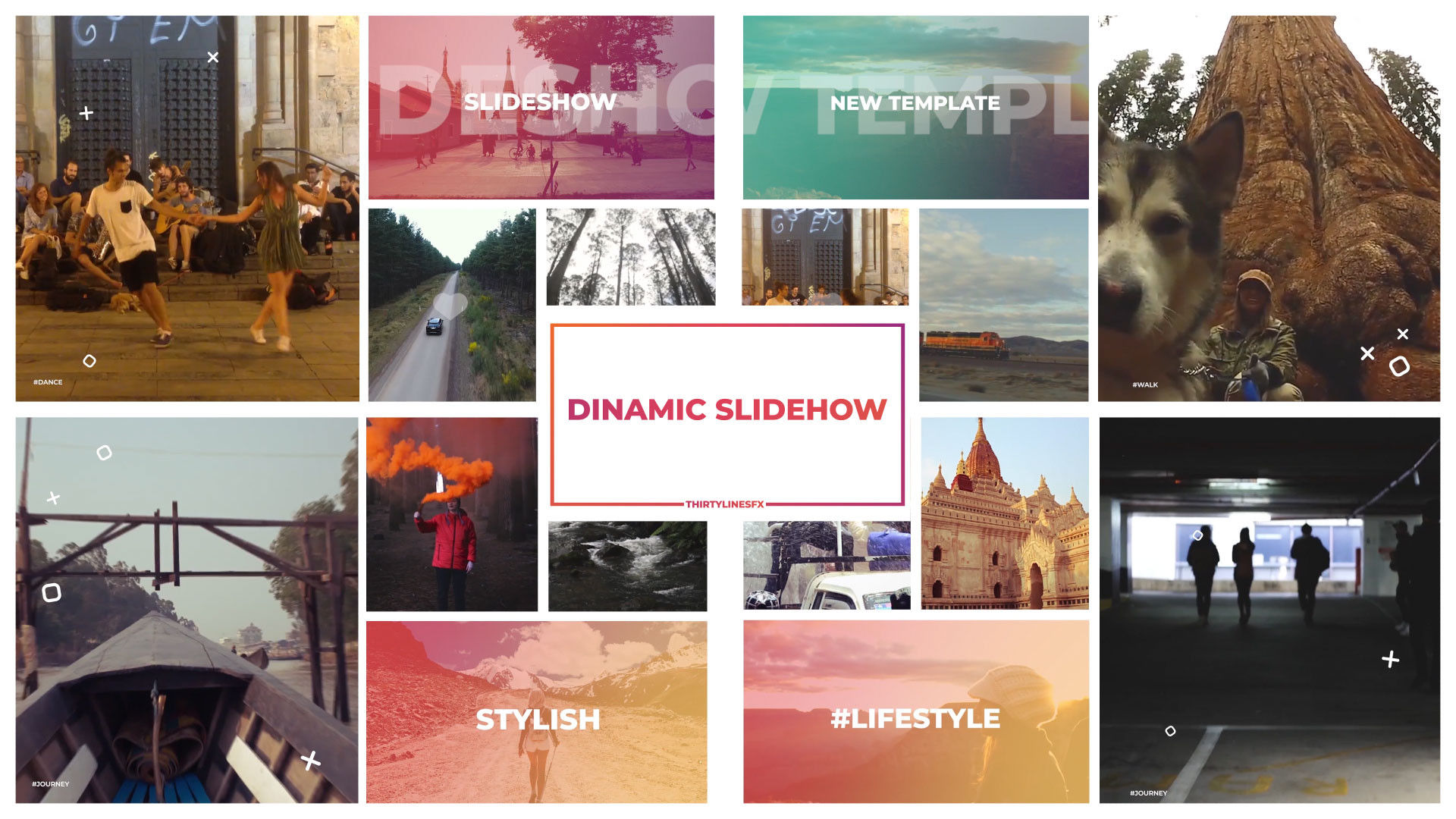 炫彩动态幻灯片开场白素材库精选pr模板资源