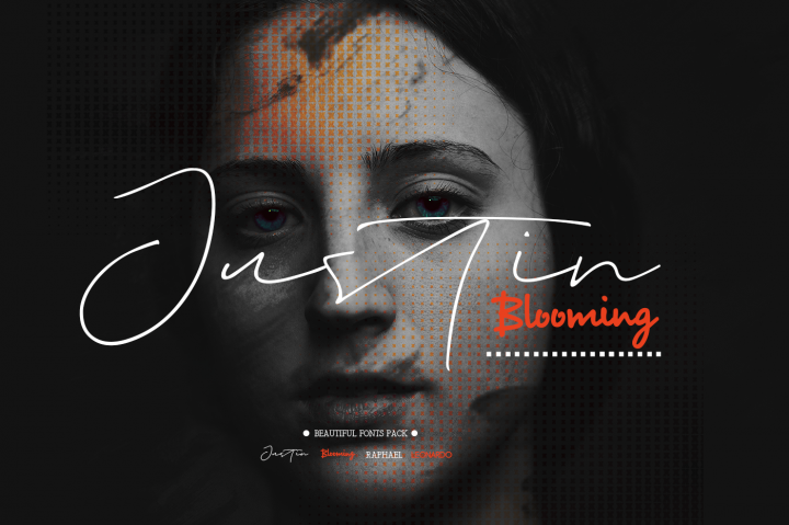 Justin Blooming Font素材之家精选英文字体