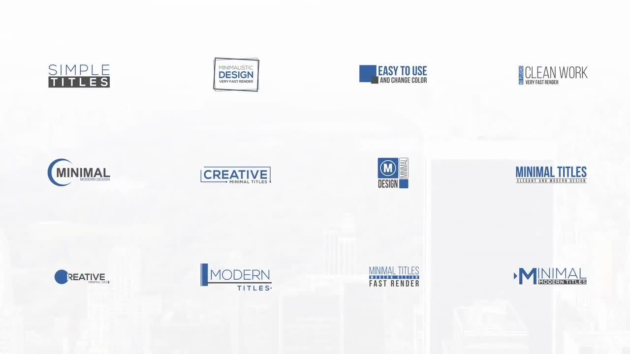 12个简约的AE标题模板