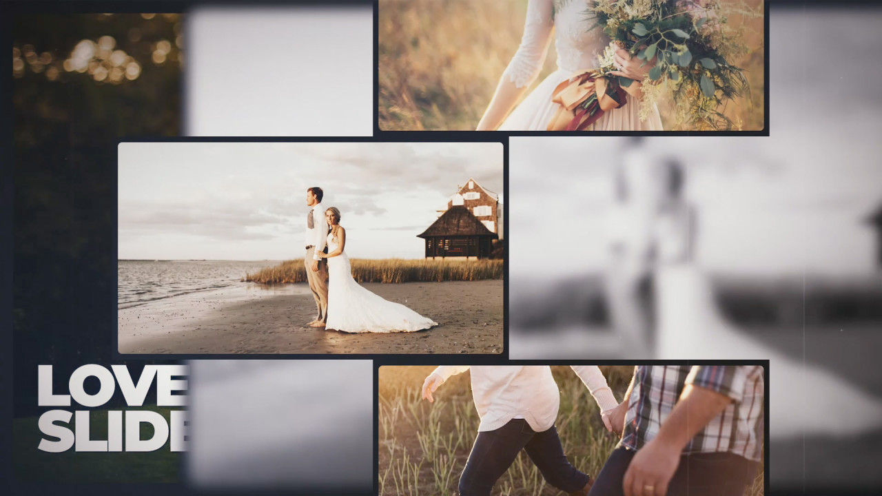 漂亮的幻灯片动画展示照片Pr模板