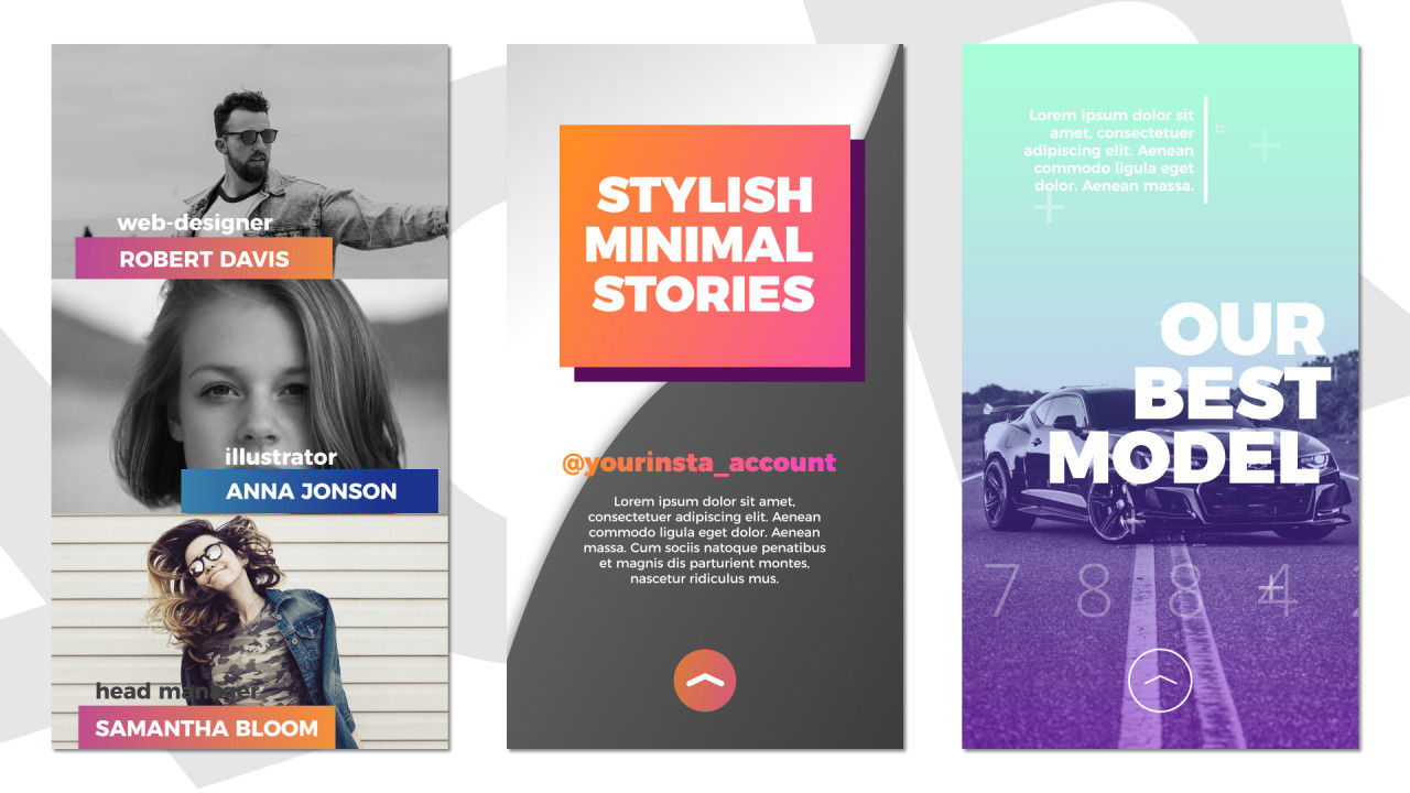 时尚的Instagram故事素材库精选pr模板