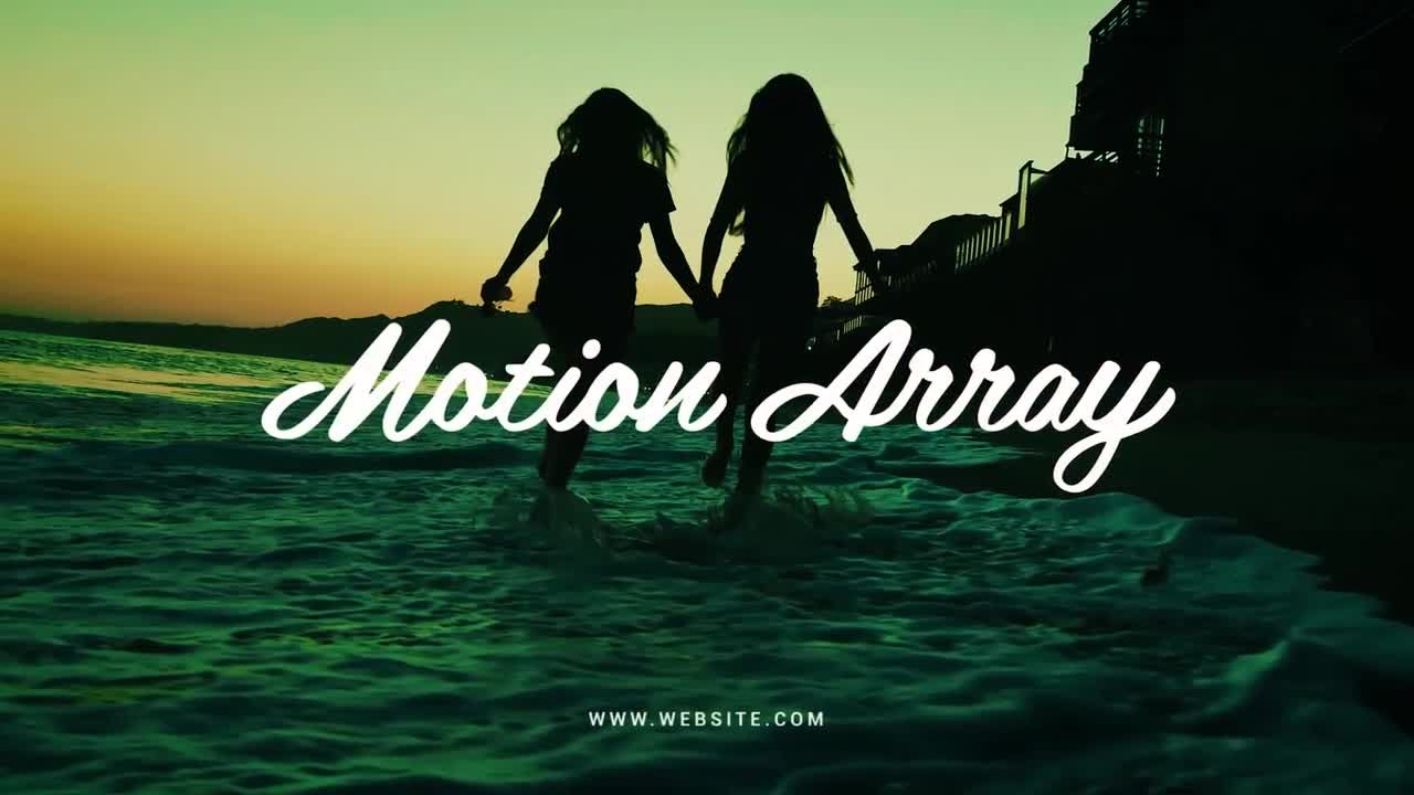 时尚活力的照片徽标简介素材库精选pr模板