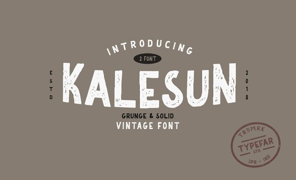 Kalesun – 2 Fonts素材之家精选英文字体