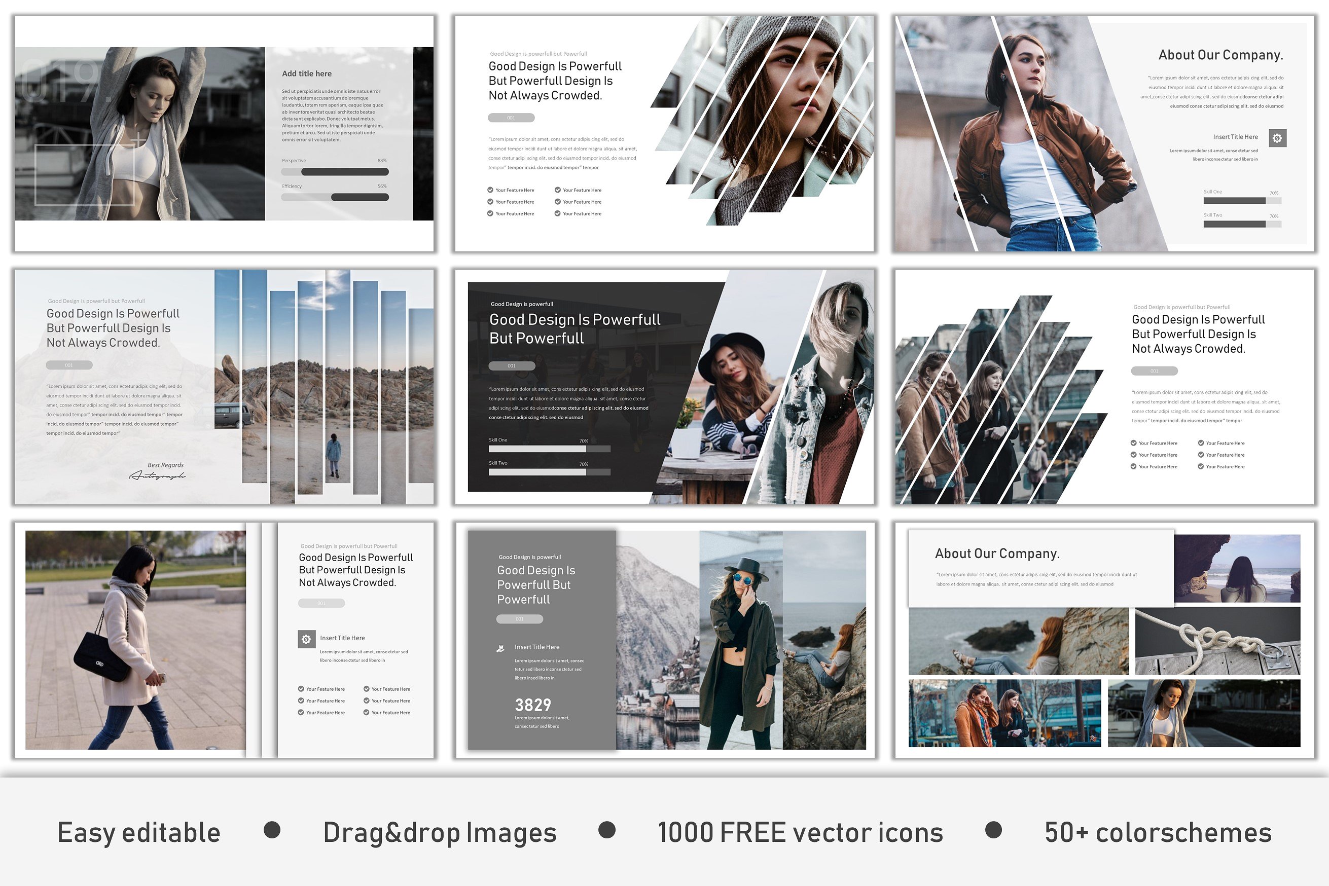 多个独特的现代幻灯片插图(4)