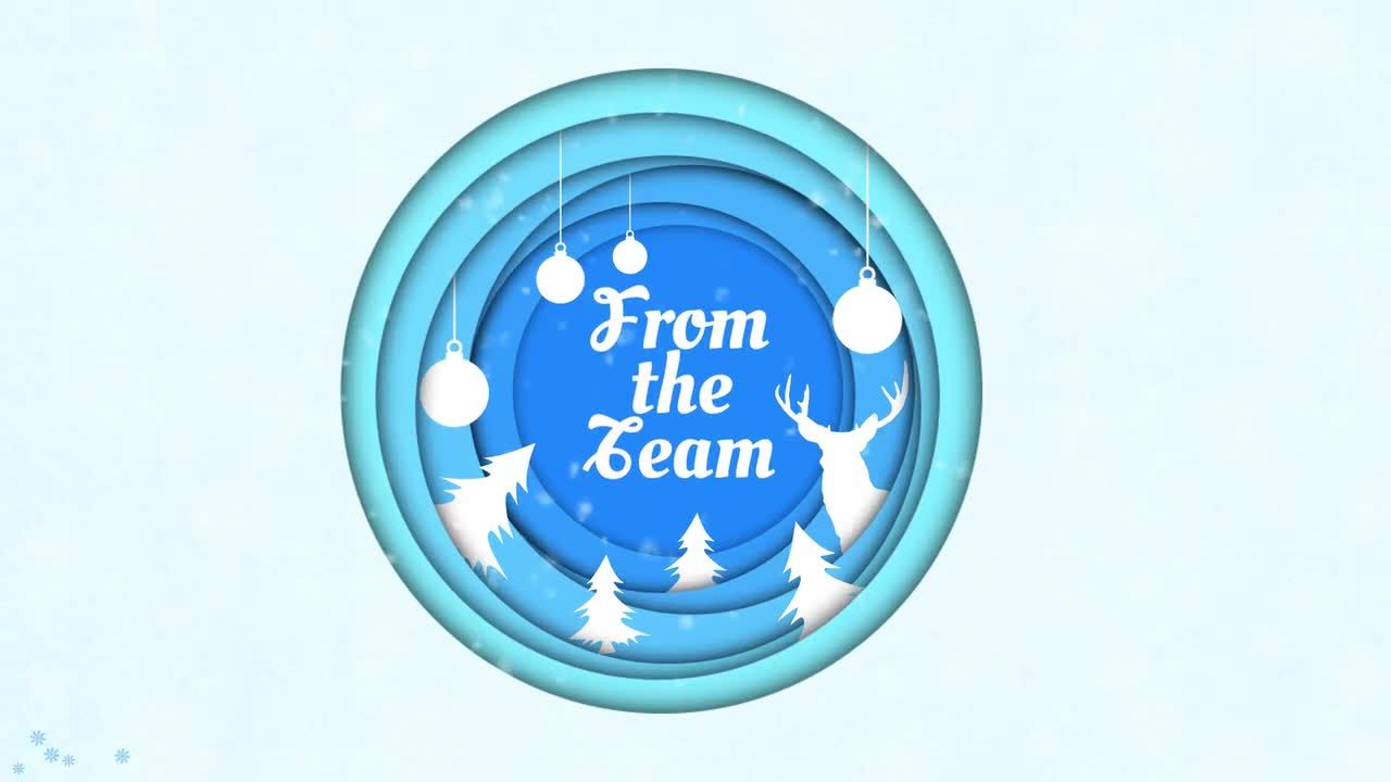 雪片效果pr徽标模板