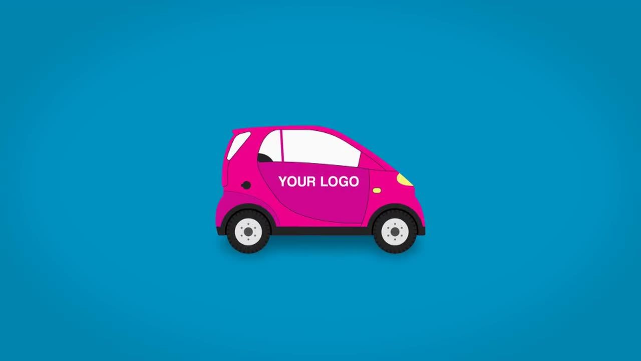 5辆独特有趣的动画汽车素材库精选AE模板