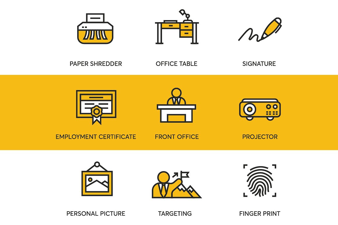 48枚办公类图标(Ai, EPS, PNG, SVG, PSD 多格式)插图(6)