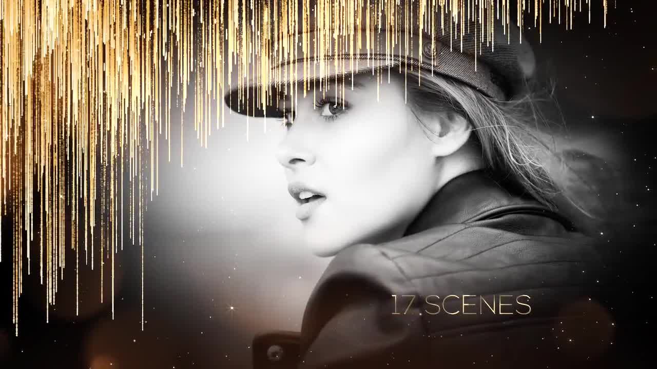 金色风格奖项幻灯片素材库精选PR模板