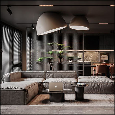 现代客厅场景素材之家精选3D模型By Mai