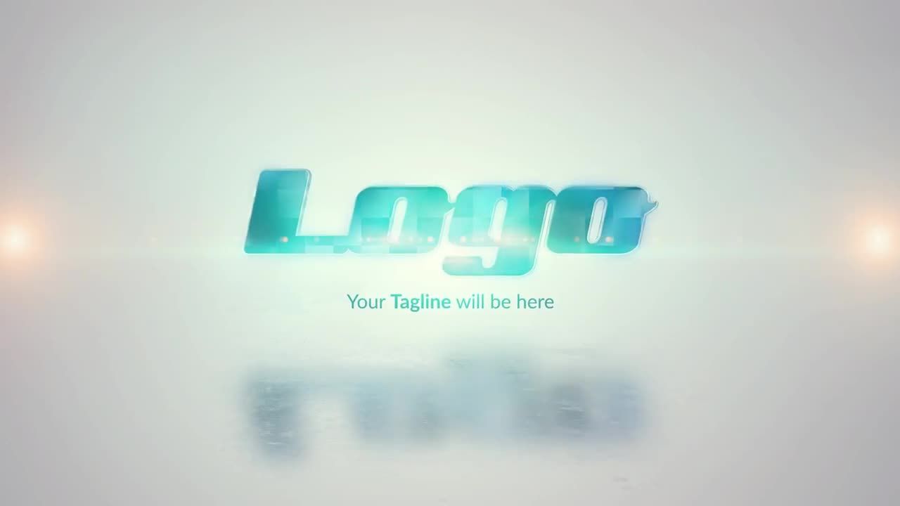 强大镜头光晕现代创造性徽标素材库精选AE模板