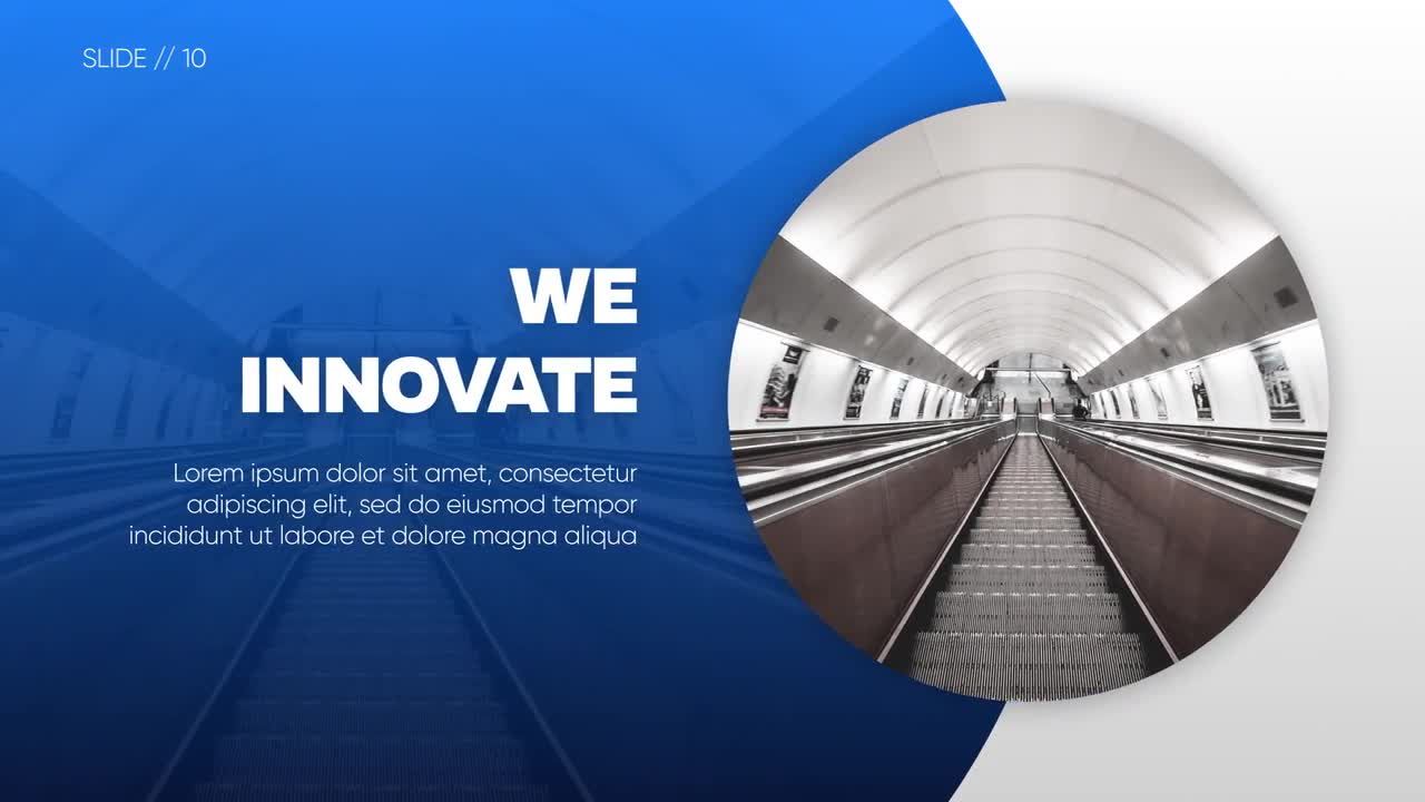 简洁幻灯片渐变几何素材库精选AE模板