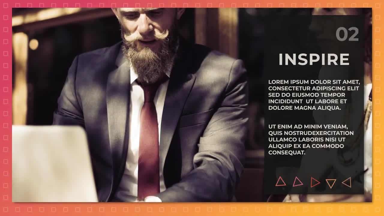 时尚设计的企业幻灯片现代文本平滑过渡效果素材库精选AE模板