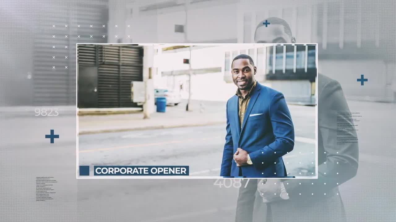 现代简洁的企业开场白素材库精选AE模板