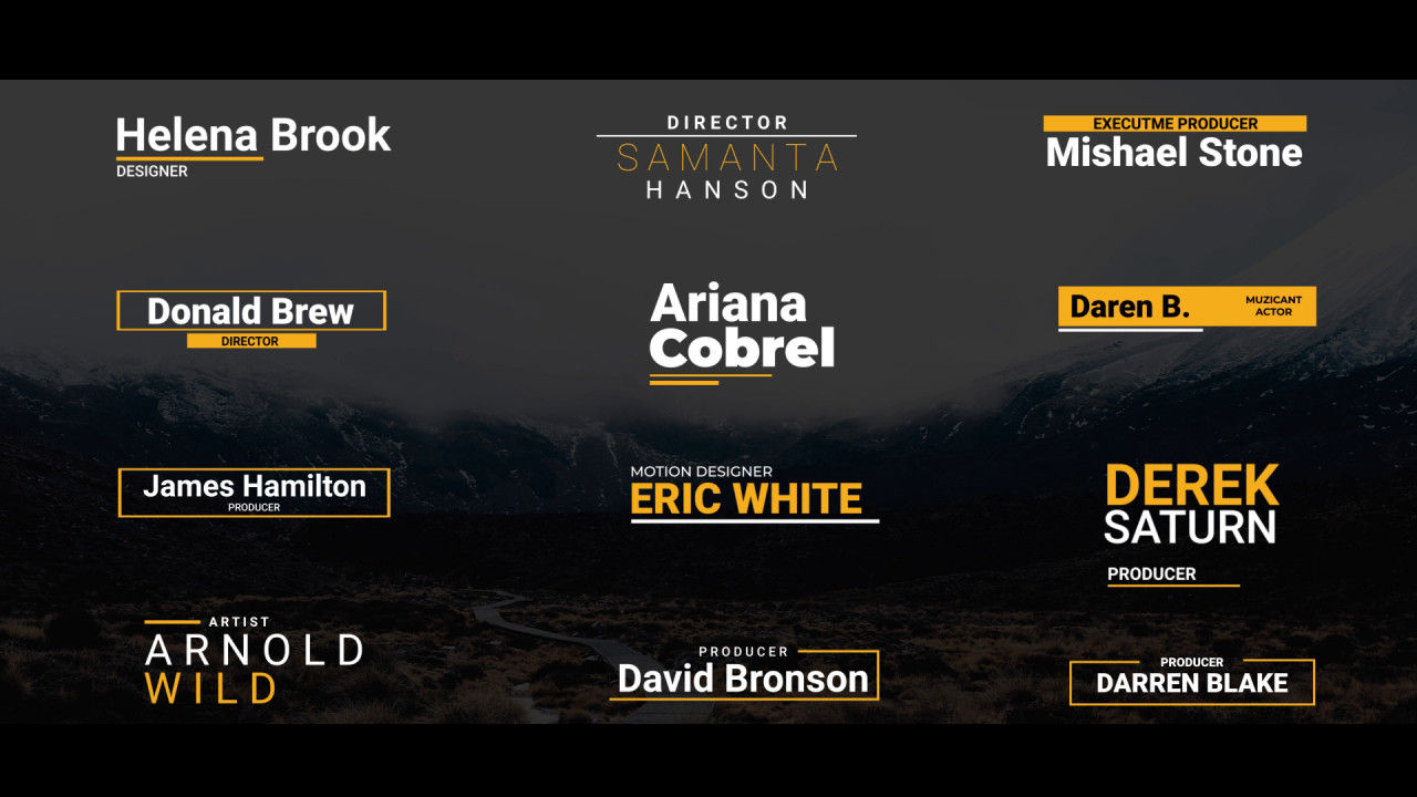 12组极简主义风格标题视频动画素材库精选AE模板