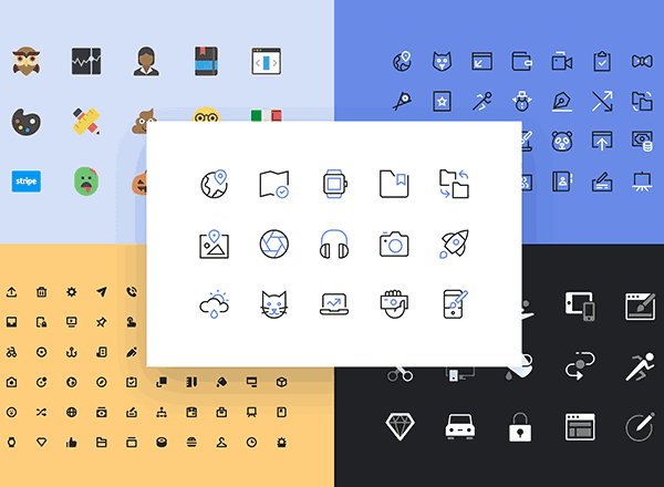 素材库下午茶：价值99美金的20000+超级图标套装下载（Ai+Sketch版）