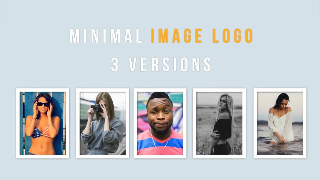 最小干净图像徽标素材库精选AE模板