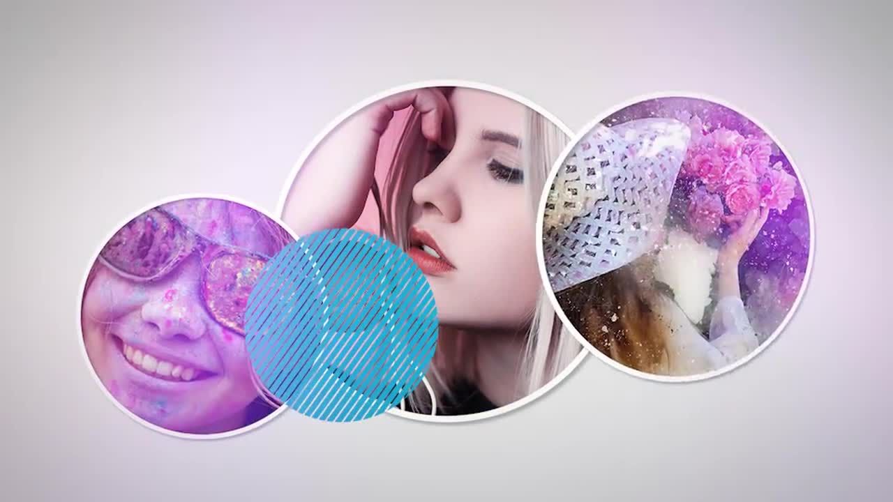 时尚圆形动画商业介绍幻灯片素材库精选pr模板