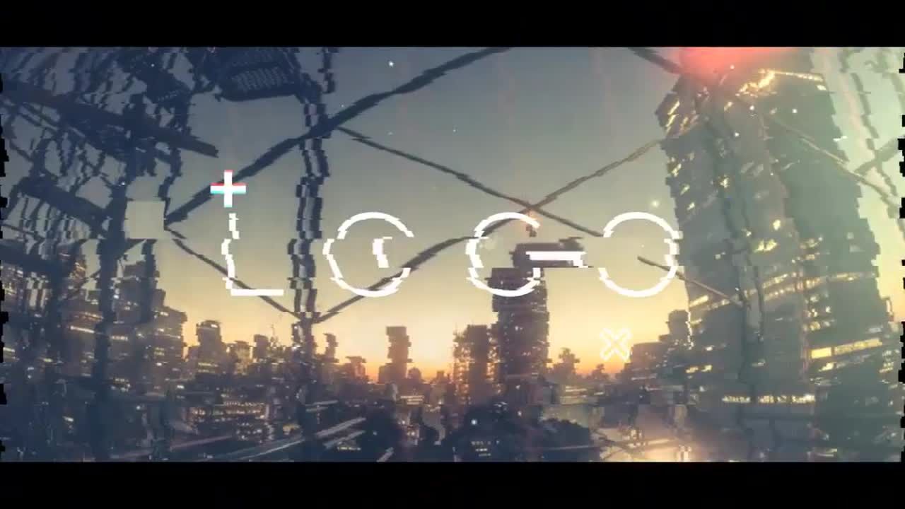 短暂的城市小故障片头转场过渡效果素材库精选AE模板Short Urban Glitch Opener