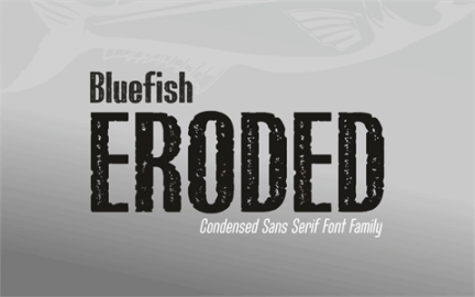 Bluefish_ERODED DEMO font素材之家精选英文字体