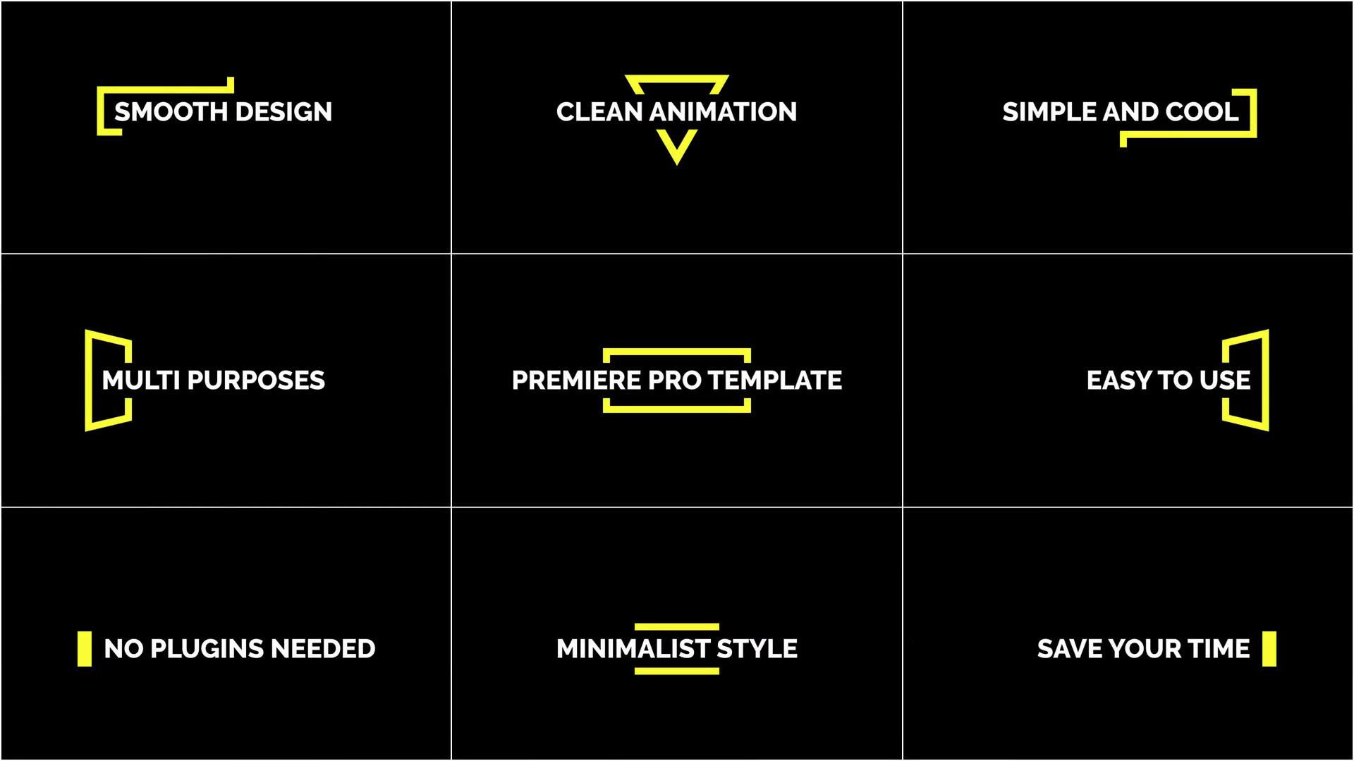 9个流畅单行标题动画素材库精选pr模板