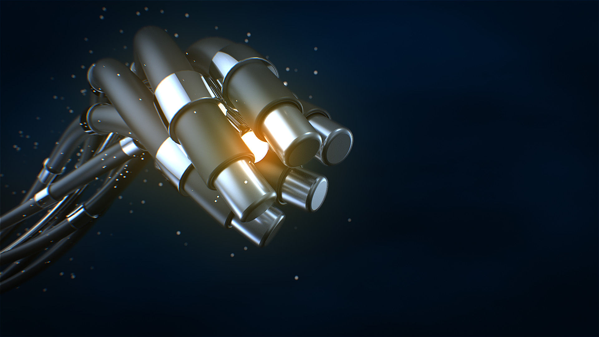 高科技3D渲染有线电缆标识素材库推荐PR模板