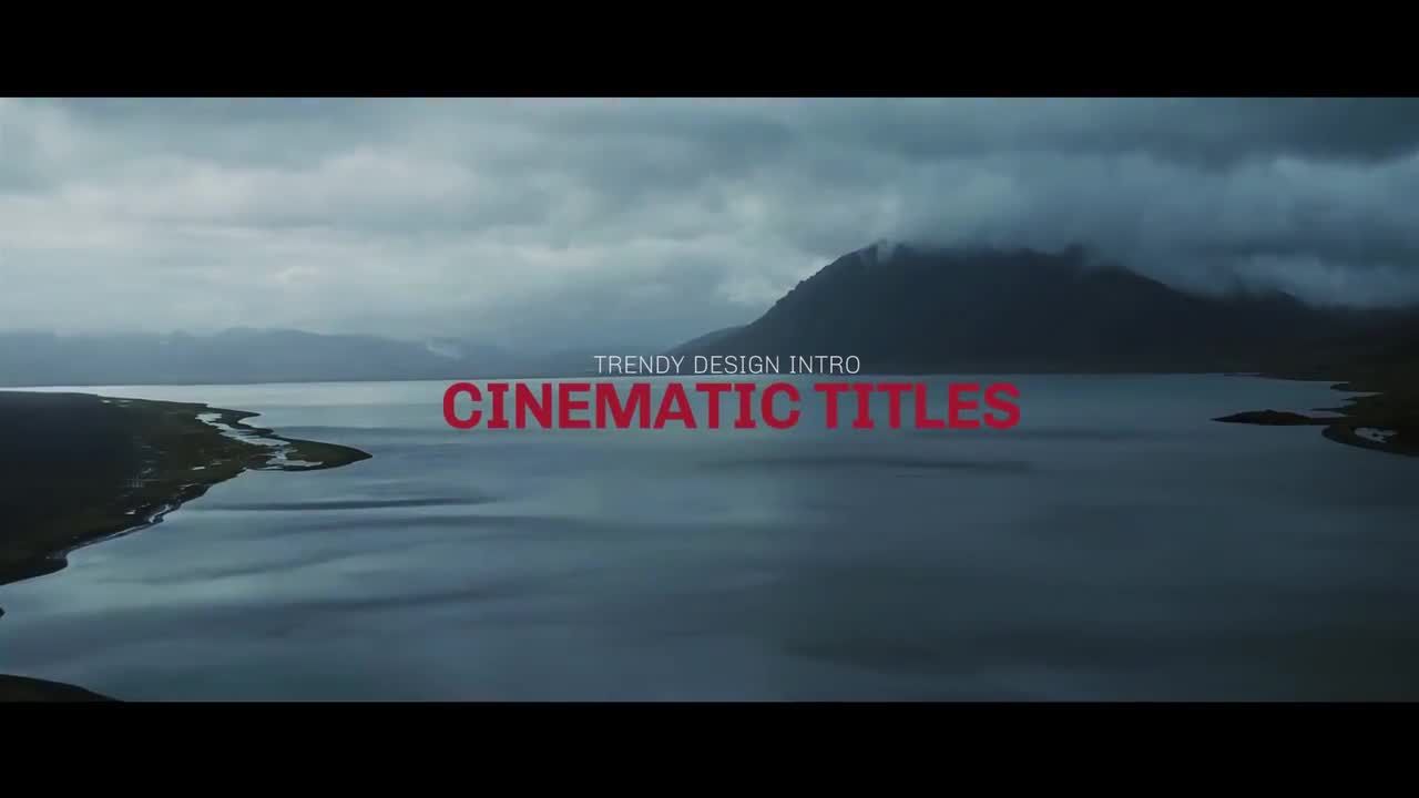 酷炫时尚的电影文本动画宣传Pr模板