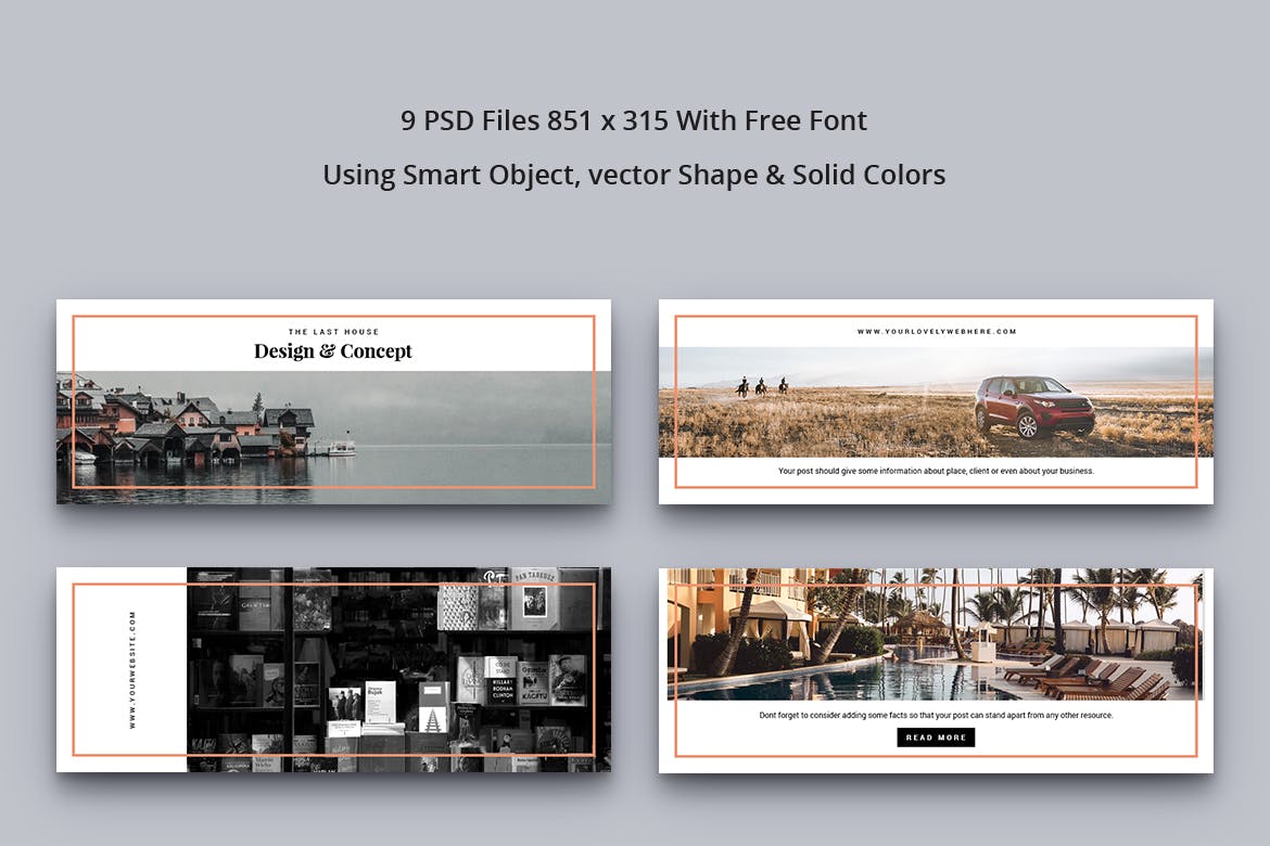 服饰品牌Facebook主页封面设计模板素材库精选v13 Facebook Cover Vol. 13插图(1)