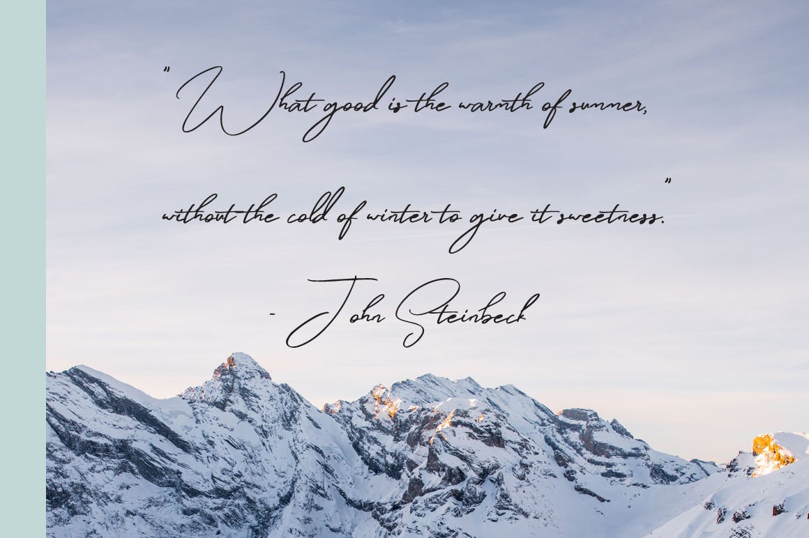 钢笔手写英文书法字体 Winterfellia – Handwritten Font插图(5)