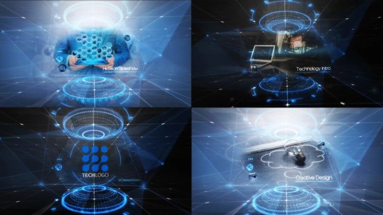 未来感的高科技幻灯片素材库精选AE模板