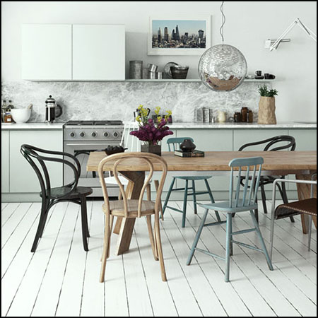 Scandinavian厨房场景素材之家精选3D模型