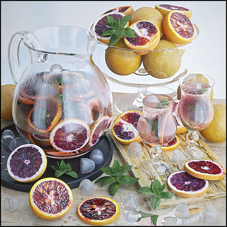 柠檬柠檬片和水壶里的柠檬茶素材之家精选3D模型