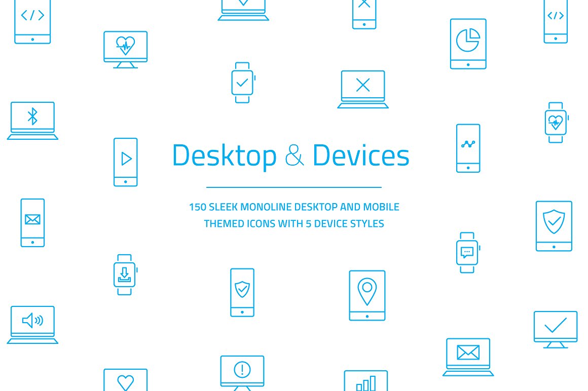 660枚实用矢量图标 Ultimate Icon Pack / 660 Vector Icon（商业+徒步+桌面设备+社交媒体…）插图(3)