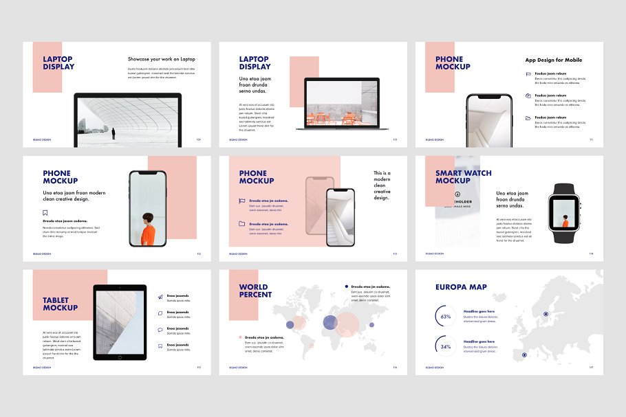 创意设计公司路演PPT幻灯片模板 BILBAO – Powerpoint Template + Bonus插图(16)