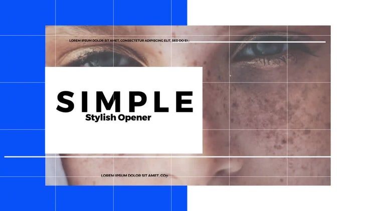 时尚简单设计开场白ae模板