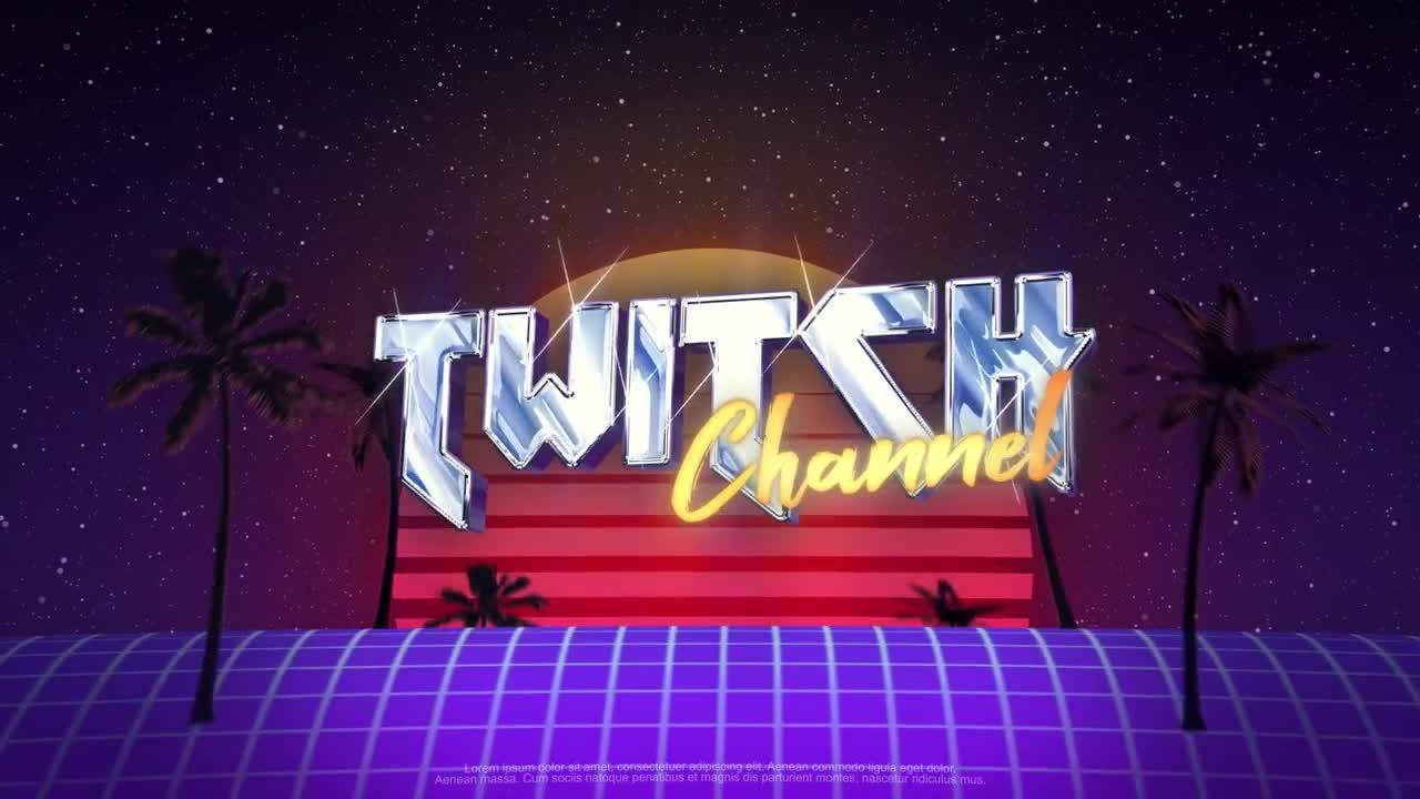 复古波浪徽标素材库精选AE模板