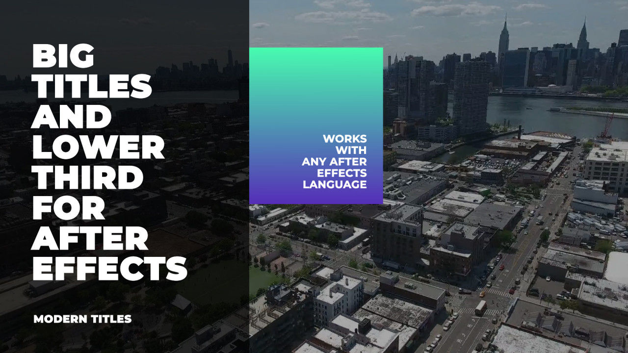 14个专业设计的全屏图文大标题素材库精选AE模板