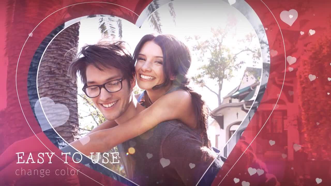 爱心情人节开场动画素材库精选AE模板