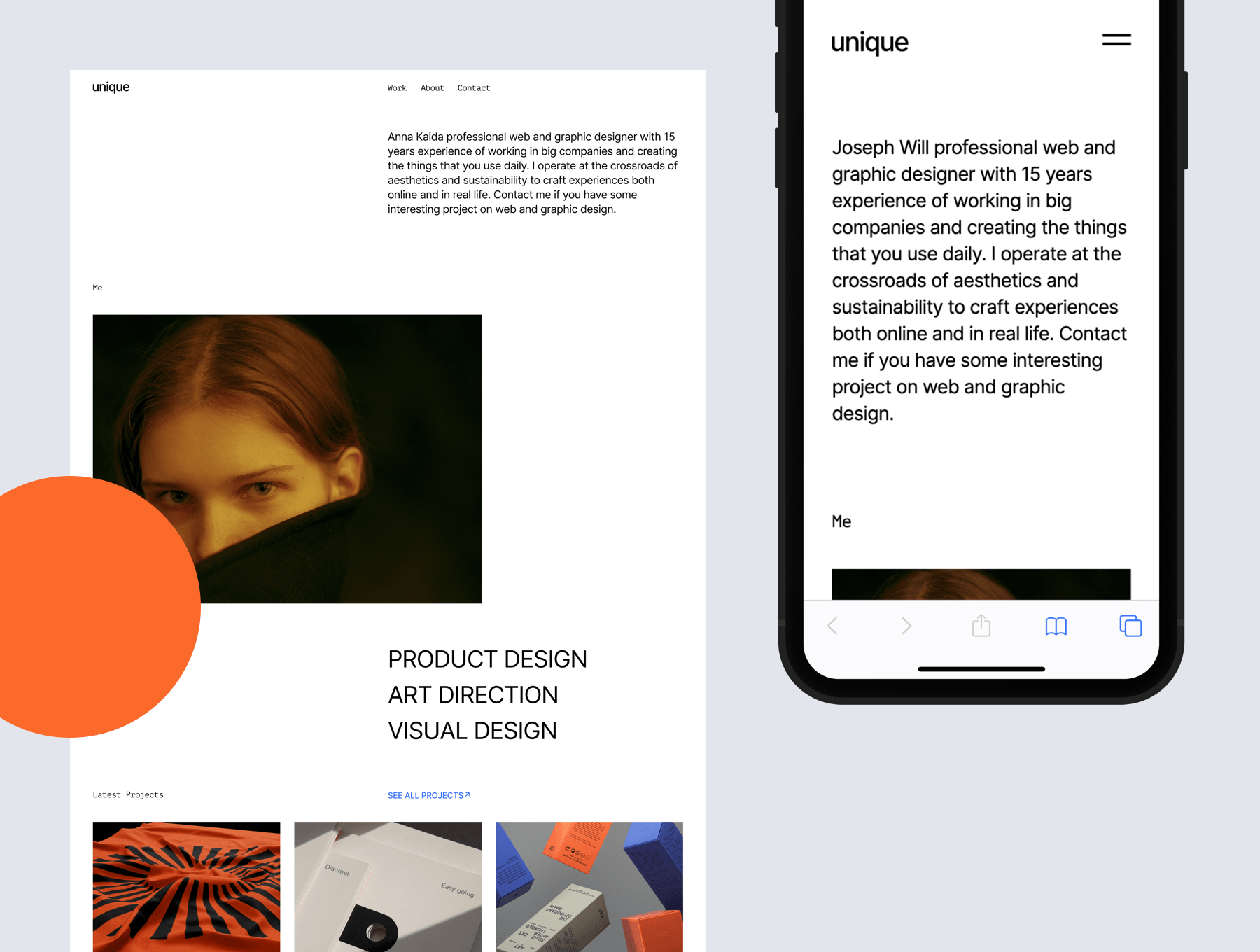 素材库下午茶：个人作品集响应式网站设计模板素材库精选插图(5)