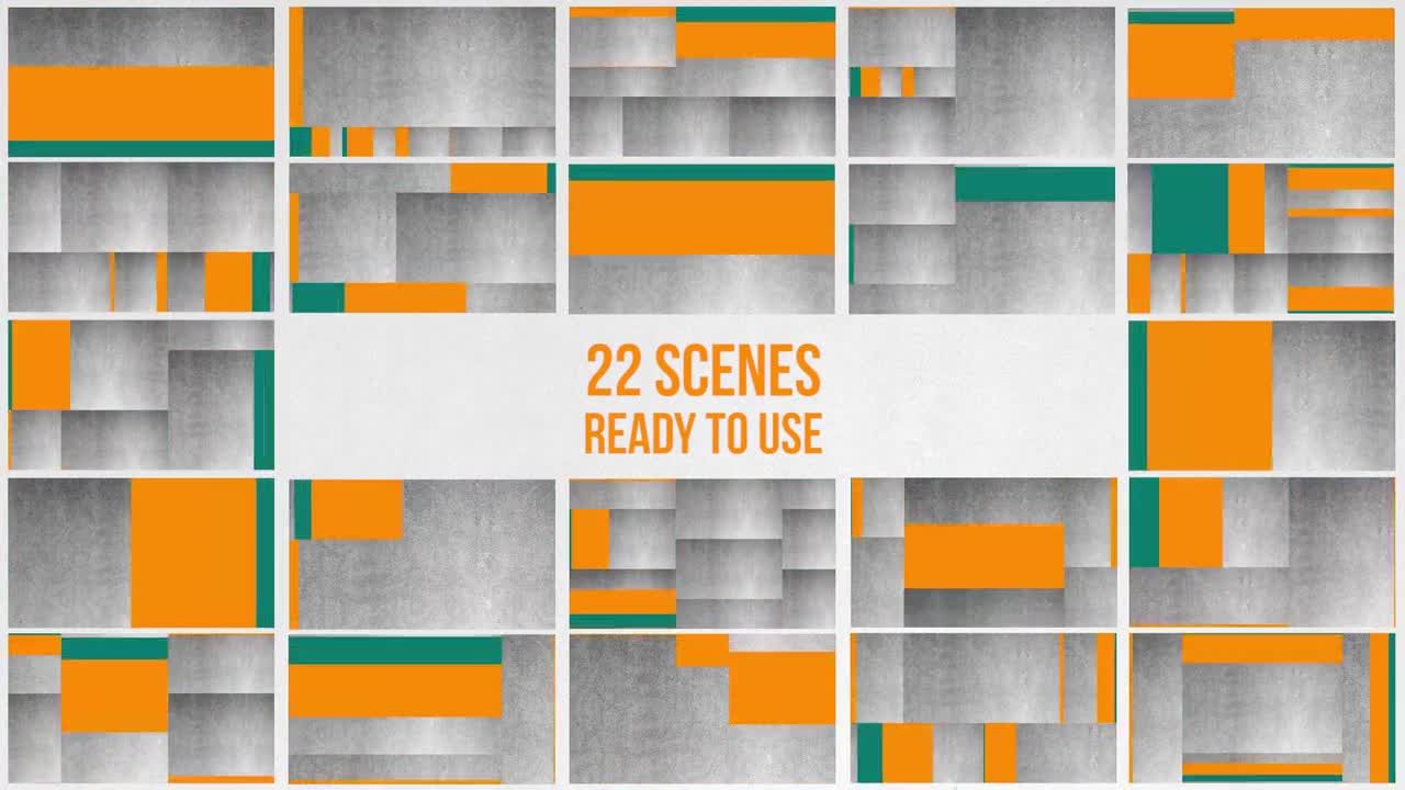 简洁流畅的分屏动画转场过渡素材库精选PR图文模板