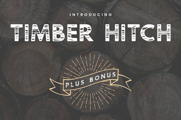 Timber Hitch Font + Nature Designs素材之家精选英文字体