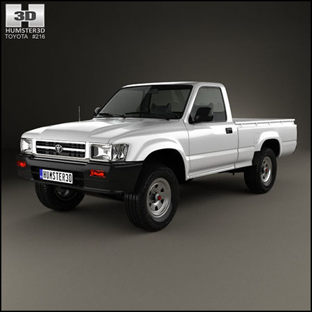 Toyota Hilux Double Cab 1988丰田皮卡汽车素材之家精选3D模型