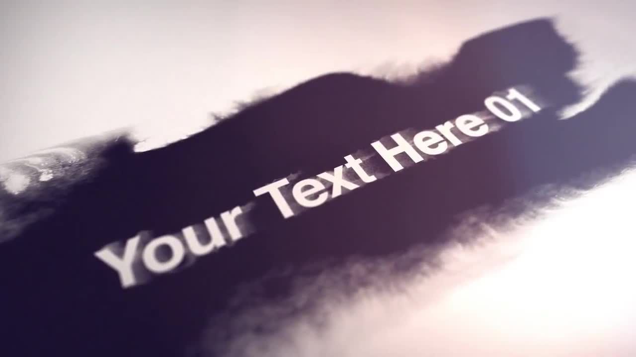 流动墨水逼真标题素材库精选AE模板