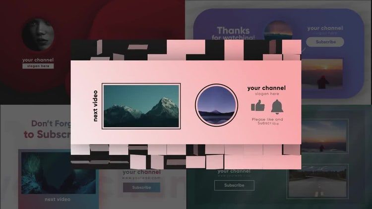 YouTube终端屏幕动态动画素材库精选AE模板