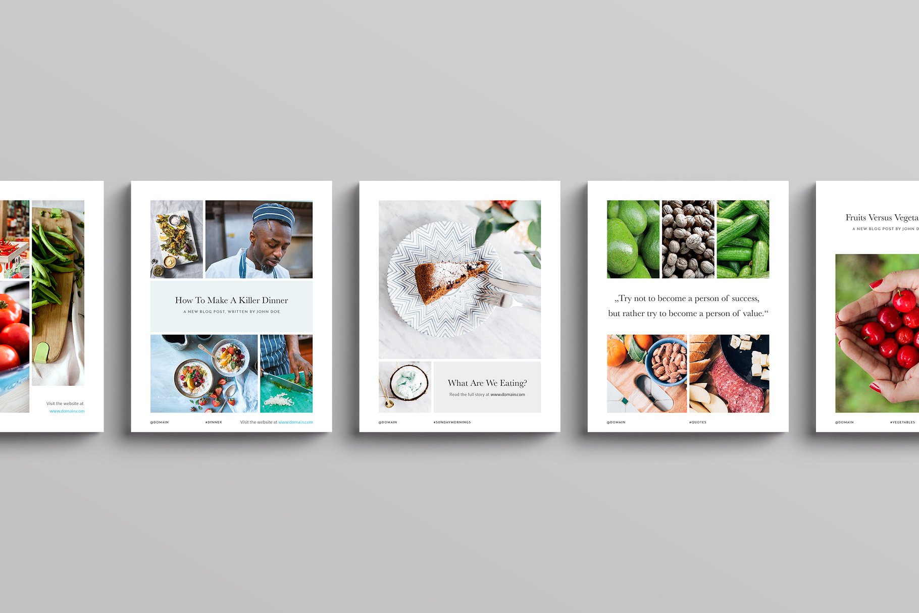 美食主题社交媒体贴图模板素材库精选 Prague Social Media Templates插图(2)