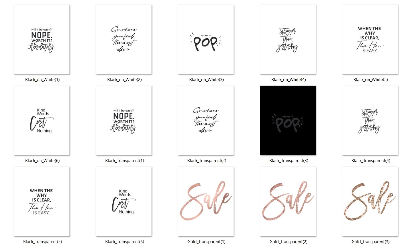 社交媒体引语祝福语金色文本模板素材库精选 Social Media Quotes (in GOLD)插图(1)