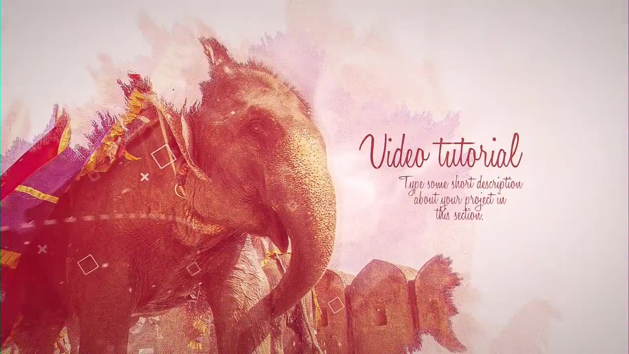 艺术风格墨水幻灯片素材库精选AE模板