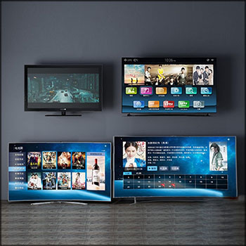 平面电视和曲面电视素材之家精选3D模型