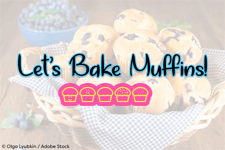 Lets Bake Muffins font插图