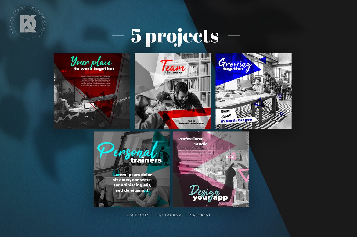 互联网营销服务公司社交媒体推广设计素材 Agency Marketing Social Media Kit插图(4)